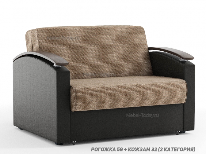 Мини диван Луна 120х192 — механизм аккордеон, бельевой ящик, наполнитель ППУ или пружины