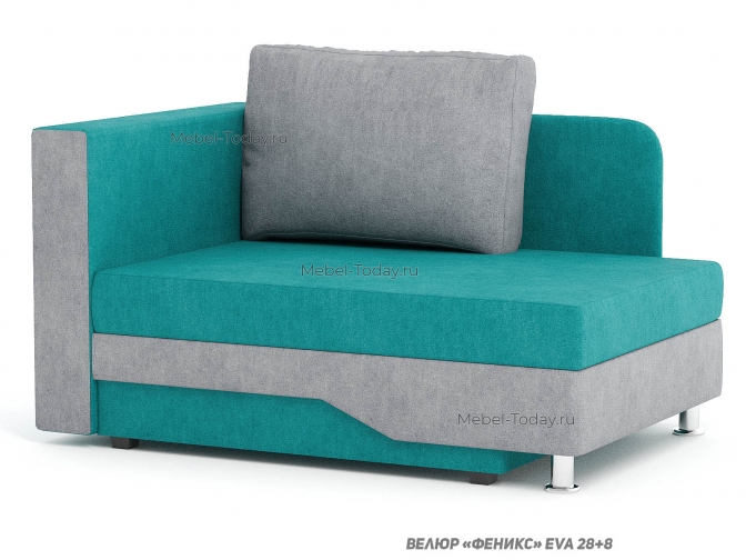 Мини диван-кушетка Весна, спальное место 90x187 см с раскладным механизмом в сторону, механизм еврософа