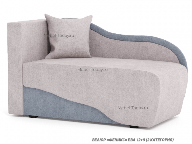 Мини Диван-кушетка Малютка Еврософа, спальное место 70x187 с выбором наполнителя