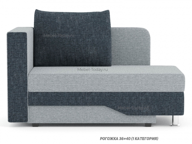 Мини диван-кушетка Весна, спальное место 70x187 см с раскладным механизмом в сторону, механизм еврософа