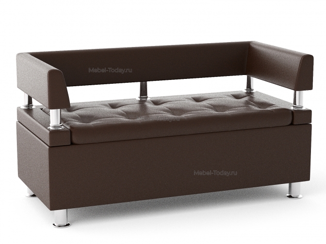 Офисный диван-лавка Парма 120 с боковинами – обивка экокожа