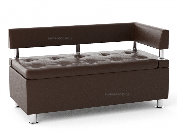 Офисный диван-лавка Парма 120 угловой – обивка экокожа