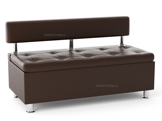 Офисный диван-лавка Парма 120 без боковин – обивка экокожа