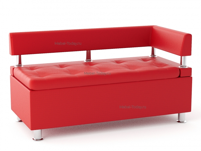 Офисный диван-лавка Парма 100 угловой – обивка экокожа