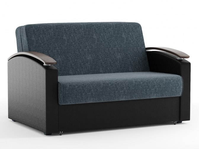 Диван-кровать двуспальный Луна 140х192 см, механизм аккордеон с ящиком для белья, МДФ накладки