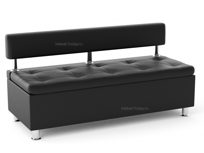 Офисный диван-лавка Парма 140 без боковин – обивка экокожа