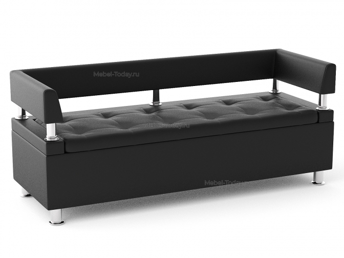 Офисный диван-лавка Парма 160 с боковинами – обивка экокожа