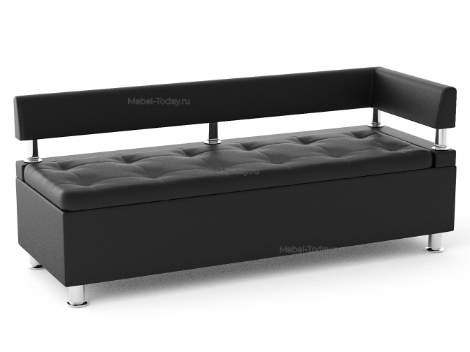 Офисный диван-лавка Парма 160 угловой – обивка экокожа