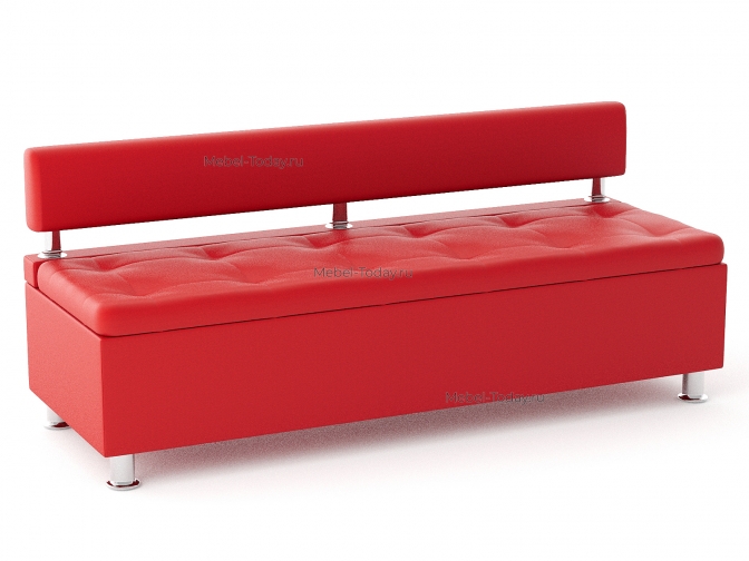 Офисный диван-лавка Парма 160 без боковин – обивка экокожа