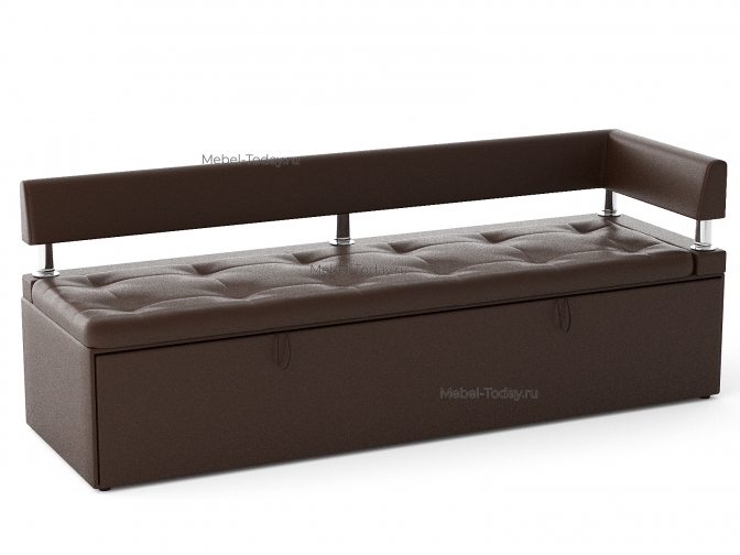 Большой диван офисный Дельф 170 угловой, механизм дельфин, обивка экокожа