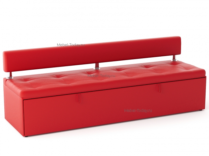 Большой диван офисный Дельф 190 без боковин, механизм дельфин, обивка экокожа