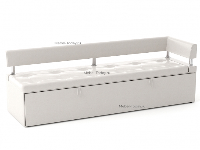 Большой диван офисный Дельф 200 угловой, механизм дельфин, обивка экокожа