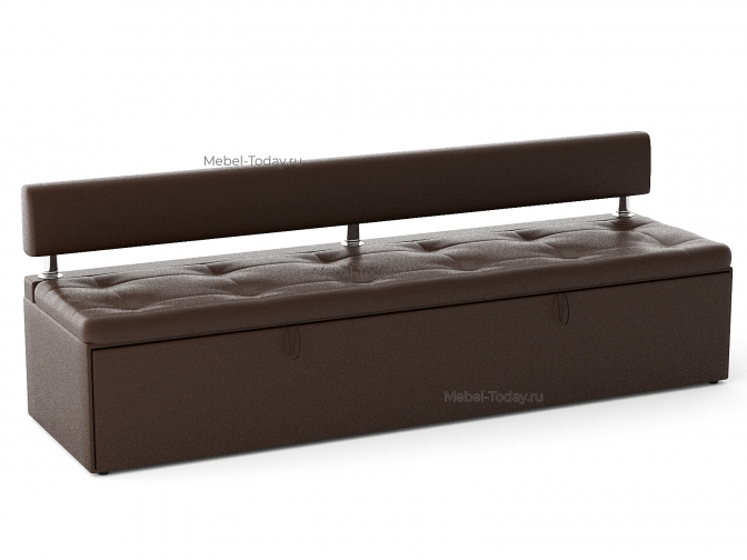 Большой диван офисный Дельф 200 без боковин, механизм дельфин, обивка экокожа