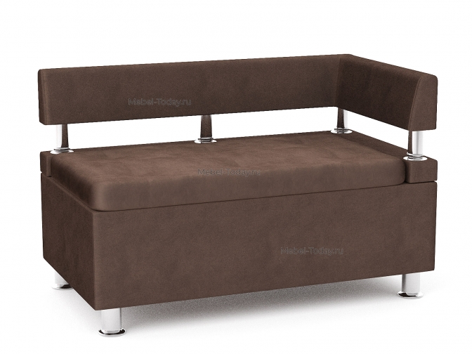 Офисный диван-лавка Парма 100 угловой – обивка велюр