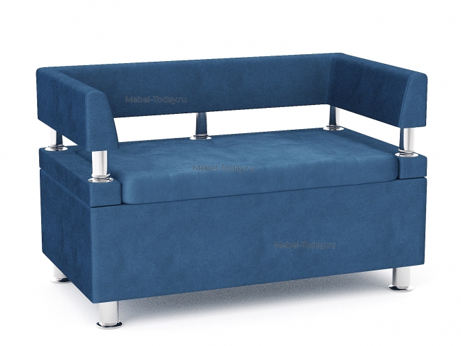 Офисный диван-лавка Парма 100 с боковинами – обивка велюр