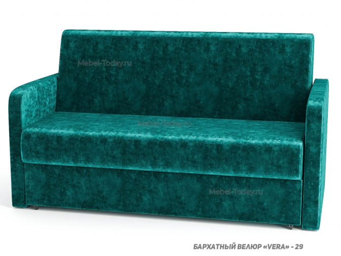 Диван аккордеон Эконом-Люкс 140х194 см с мягкими прямыми подлокотниками, с ящиком для белья