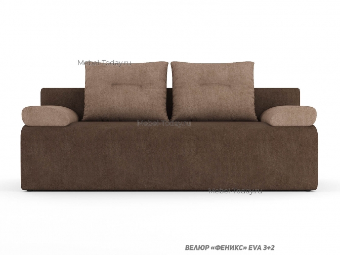 Диван Евро-Люкс диз. 2 еврокнижка без подлокотников, ортопедический, пружинный или ППУ, велюр, бархат