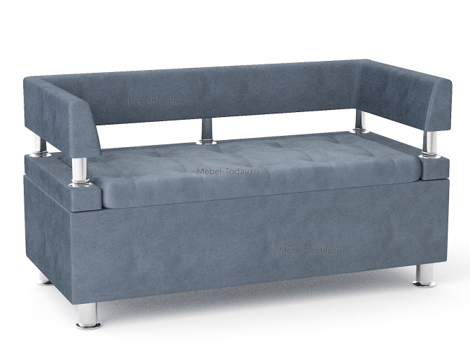 Офисный диван-лавка Парма 120 с боковинами – обивка велюр