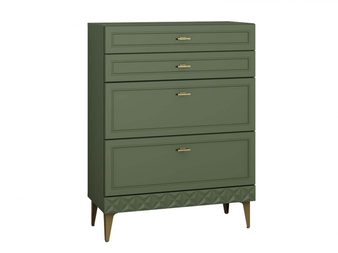 Комод Марион 16.249 Дымчатый зеленый/Олива шагрень