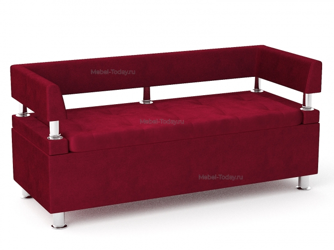 Офисный диван-лавка Парма 140 с боковинами – обивка велюр