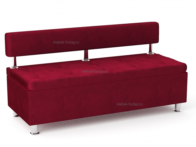 Офисный диван-лавка Парма 140 без боковин – обивка велюр