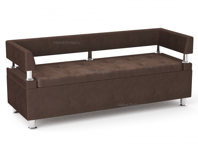 Офисный диван-лавка Парма 160 с боковинами – обивка велюр