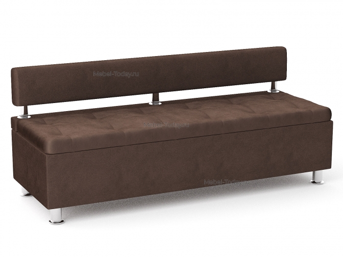 Офисный диван-лавка Парма 160 без боковин – обивка велюр