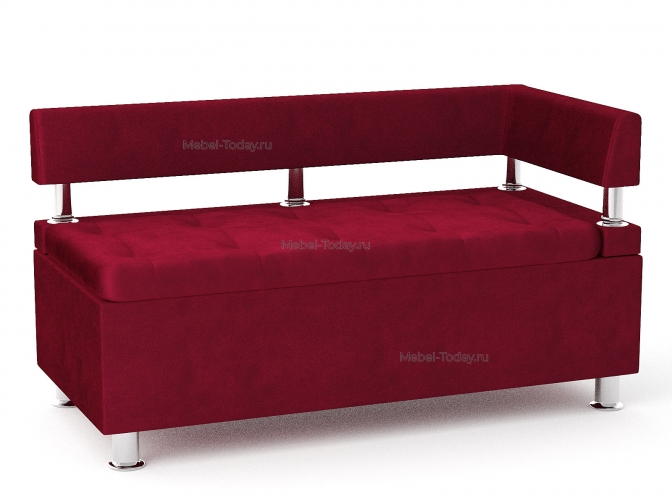 Офисный диван-лавка Парма 120 угловой – обивка велюр