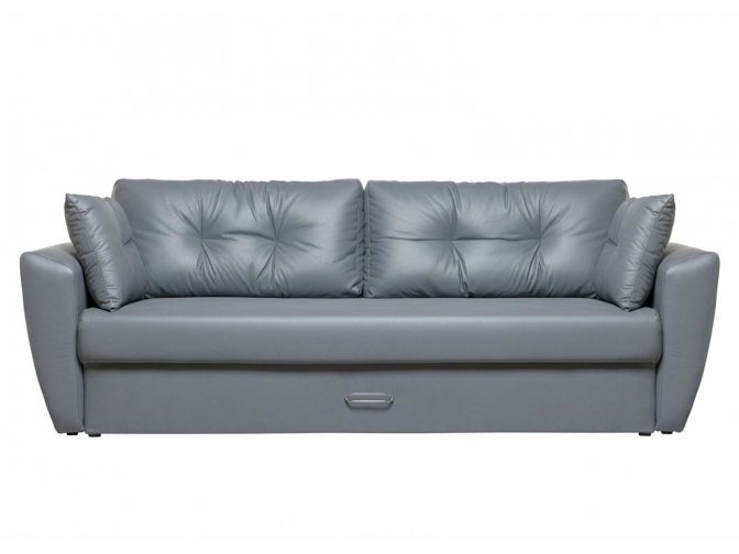 Диван еврокнижка Амстердам экокожа серая