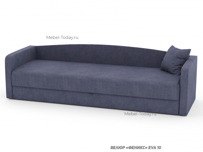 Диван тахта Практик, спальное место 70*190 см, односпальная с двумя подлокотниками, обивка велюр или рогожка