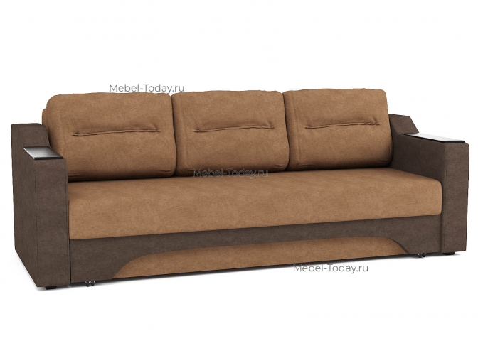 Диван-кровать еврокнижка Наташа 140 с прямыми деревянными подлокотниками Эконом со спальным местом 140*195