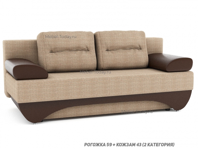 Диван еврокнижка Наташа Люкс 140 без подлокотников