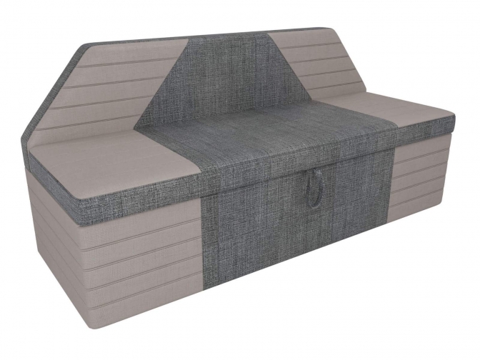 Кухонный прямой диван Дуглас Рогожка Серый Бежевый