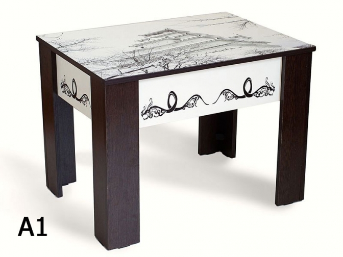 Чайный столик с рисунком