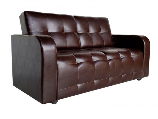 Диван Оксфорд коричневая экокожа